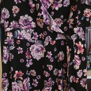 Torrid Black and Purple Floral Dress
